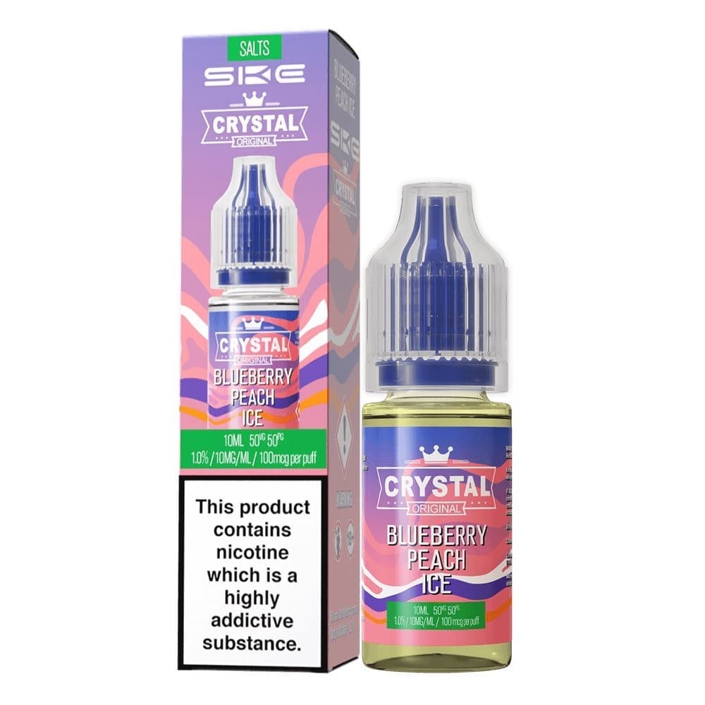Blueberry Peach Ice / 10mg Ske Crystal Original Salts 10ml Nic Salts - Box of 10