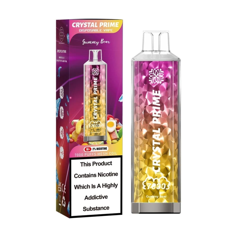 Gummy Bear Crystal Prime 3D Effects 7000 Vape Kit Box of 10