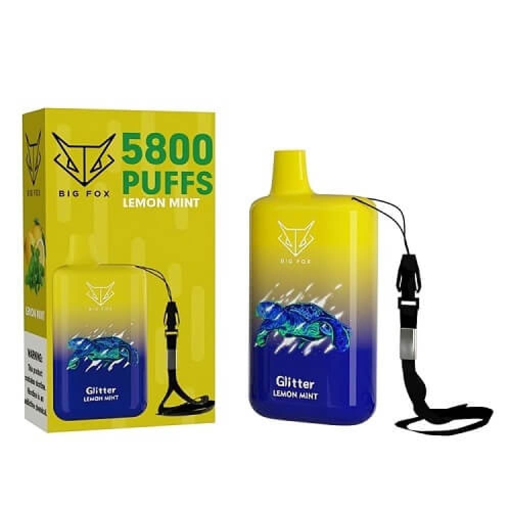 Lemon Mint Big Fox Gillter 5800 Vape Pod Device