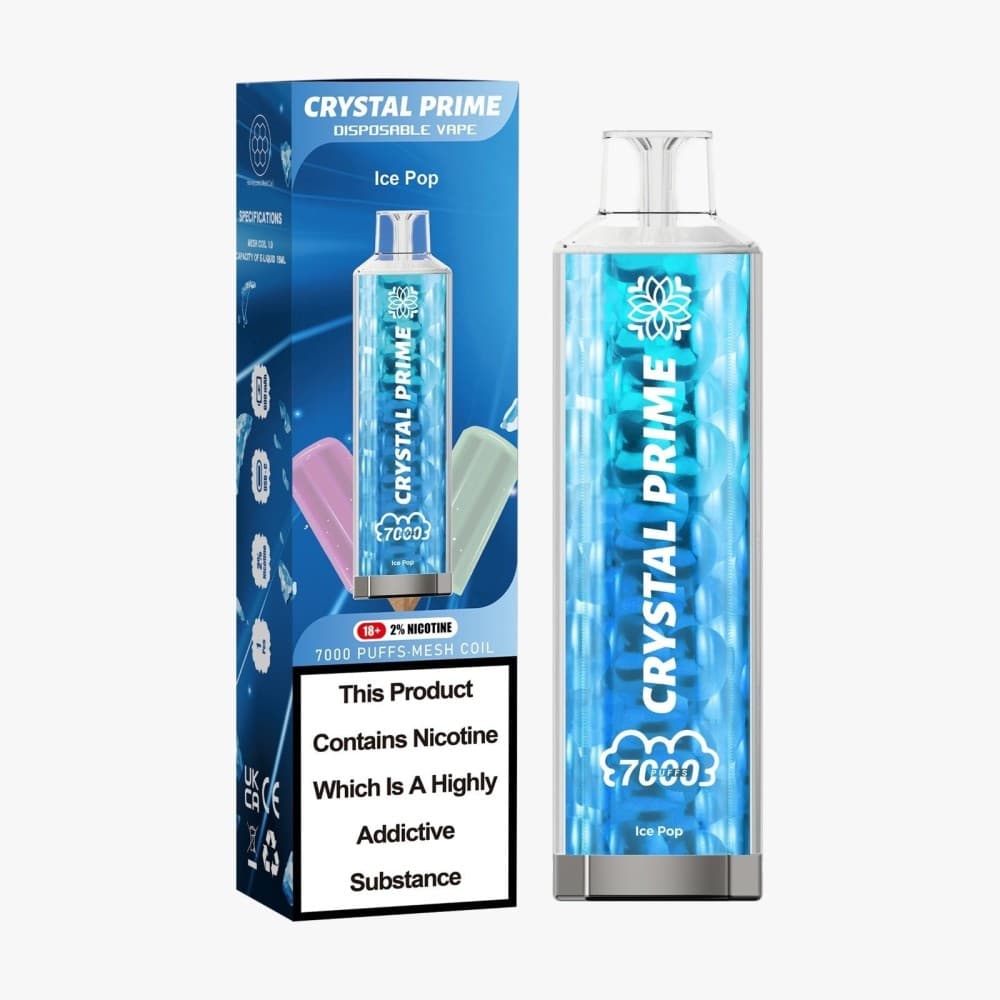 Ice Pop Crystal Prime 3D Effects 7000 Vape Kit Box of 10