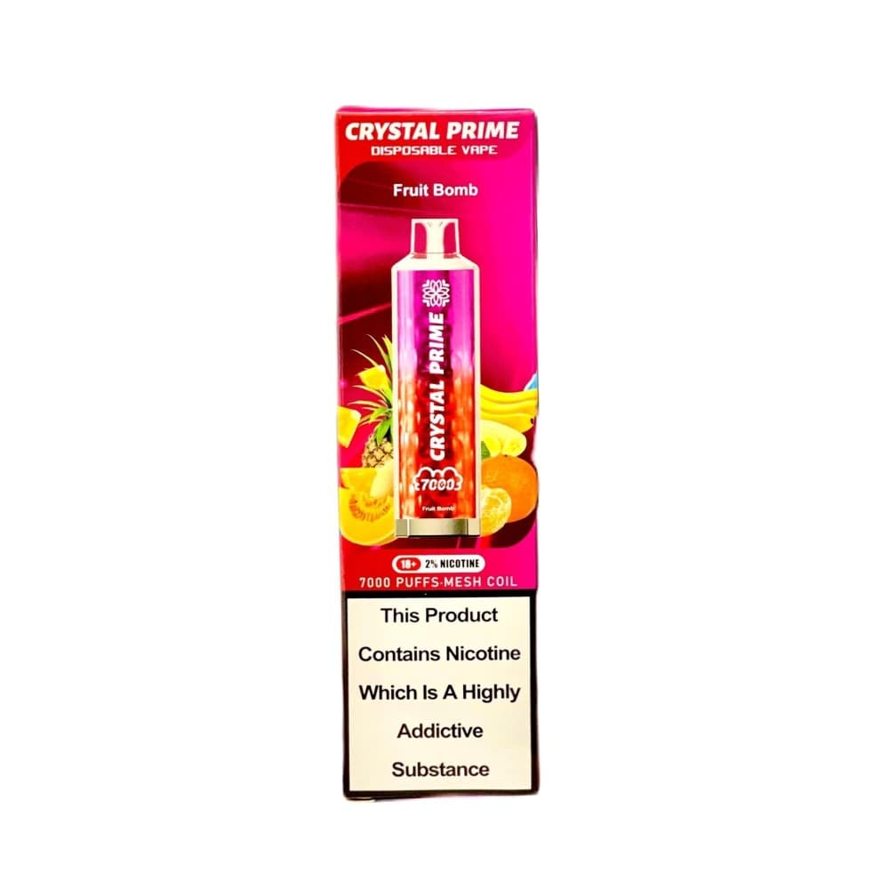 Fruit Bomb Crystal Prime 3D Effects 7000 Vape Kit Box of 10