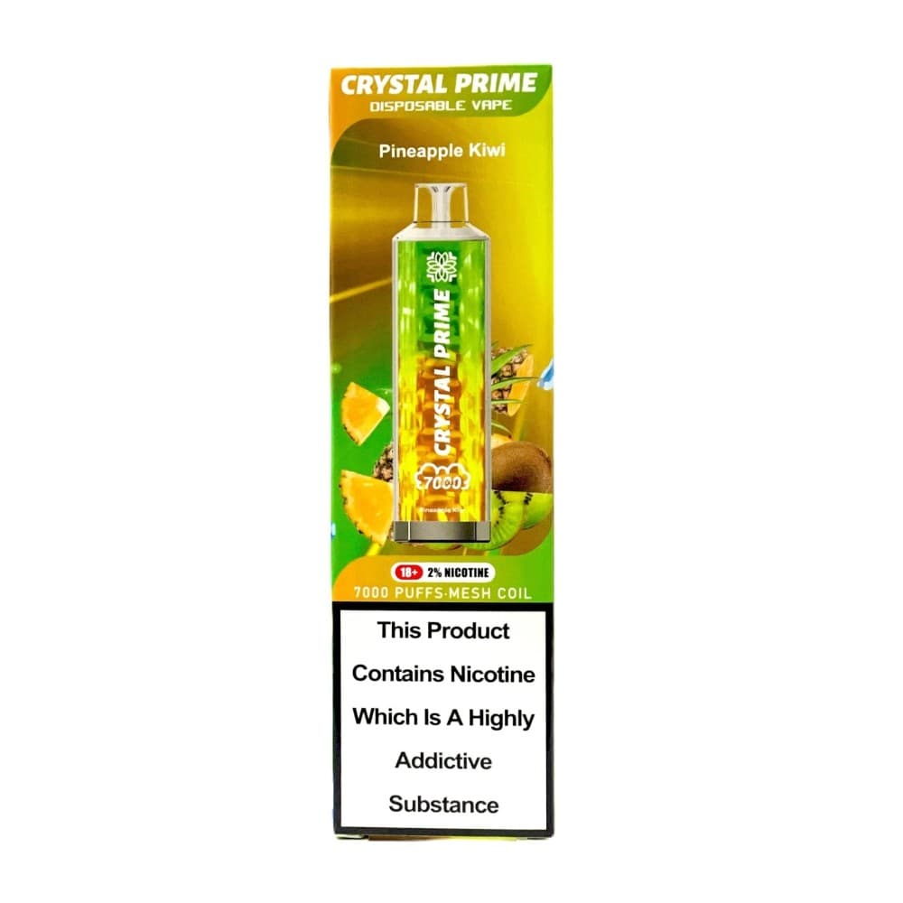 Pineapple Kiwi Crystal Prime 3D Effects 7000 Vape Kit Box of 10
