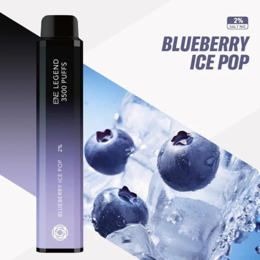 Blueberry Ice Pop *New* Elux Legend 3500 Prefilled Vape Kit Box of 10