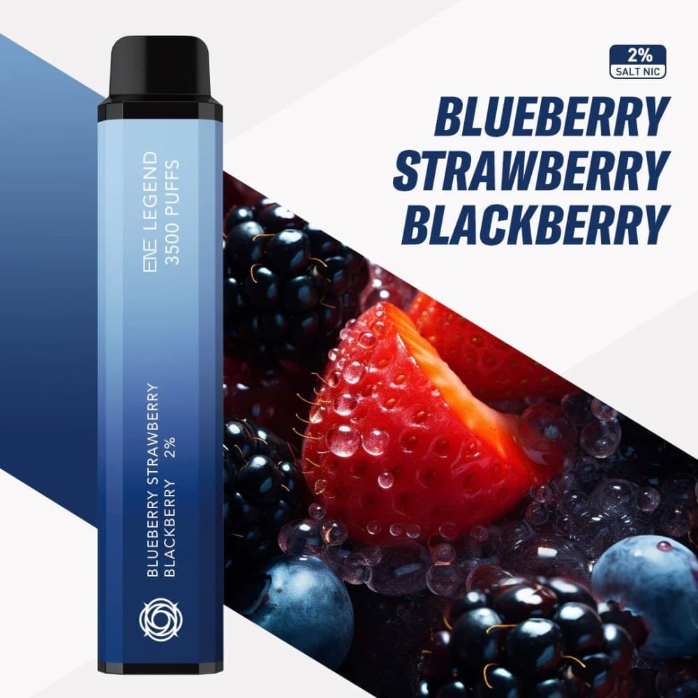 Blueberry Strawberry Blackberry *New* Elux Legend 3500 Prefilled Vape Kit Box of 10