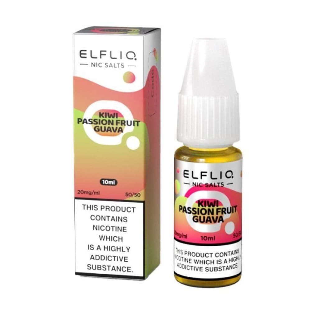 Kiwi Passion Fruit Guava / 10mg Elf Bar Elfliq 10ml Nic Salt - Box of 10