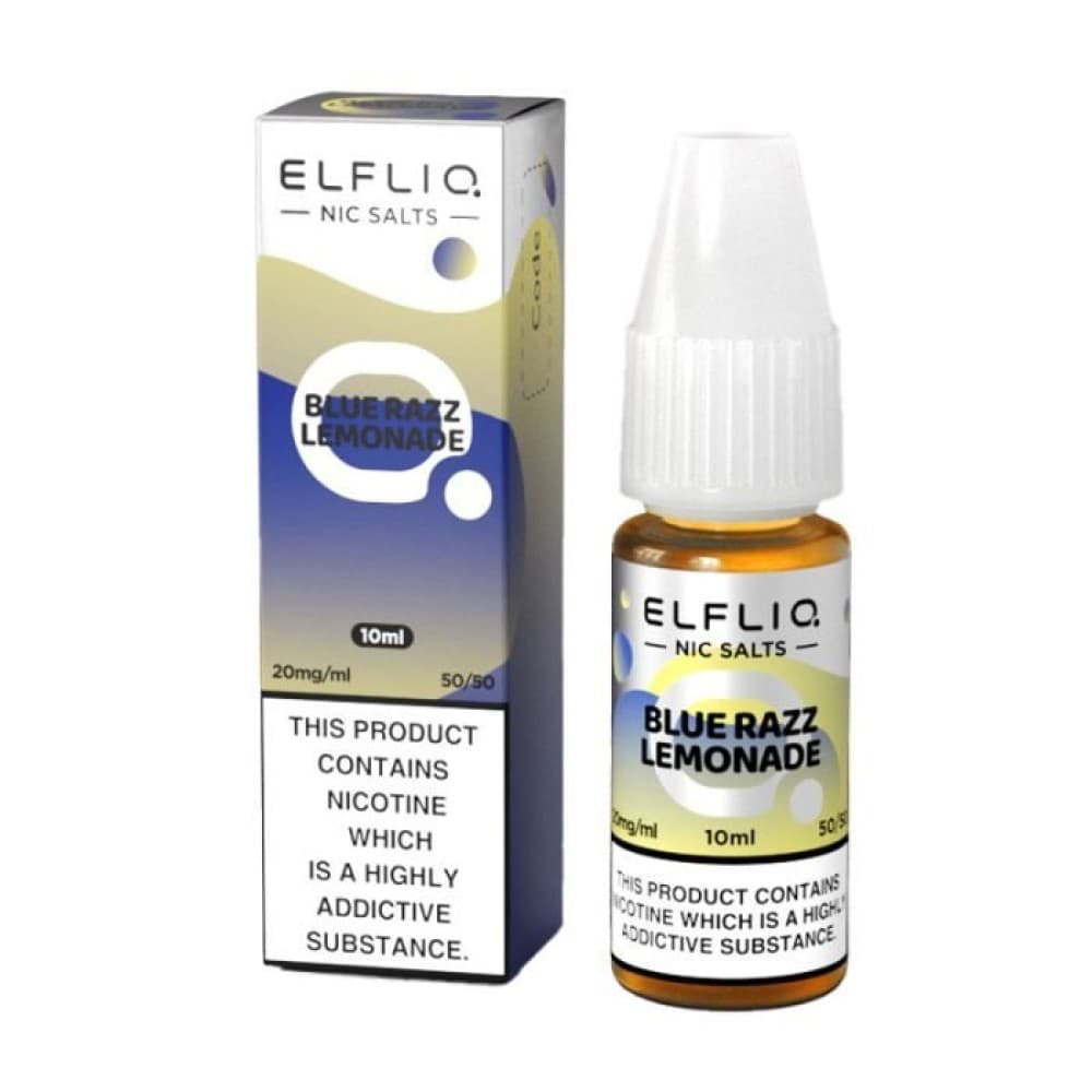 Blue Razz Lemonade / 10mg Elf Bar Elfliq 10ml Nic Salt - Box of 10