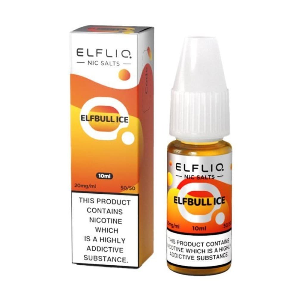 Elfbull Ice / 10mg Elf Bar Elfliq 10ml Nic Salt - Box of 10