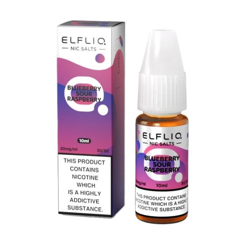 Blue Sour Raspberry / 10mg Elf Bar Elfliq 10ml Nic Salt - Box of 10