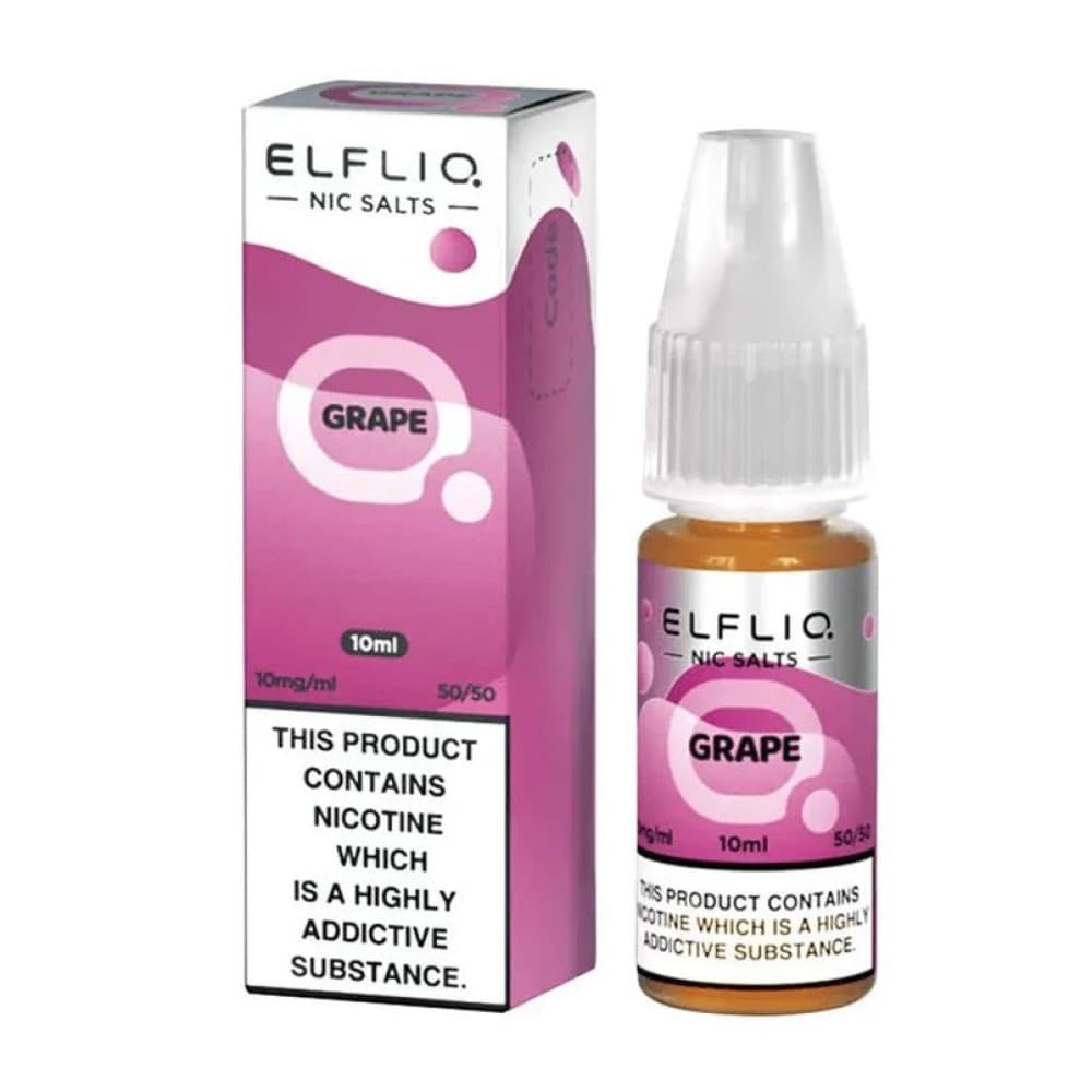 Grape / 10mg Elf Bar Elfliq 10ml Nic Salt - Box of 10