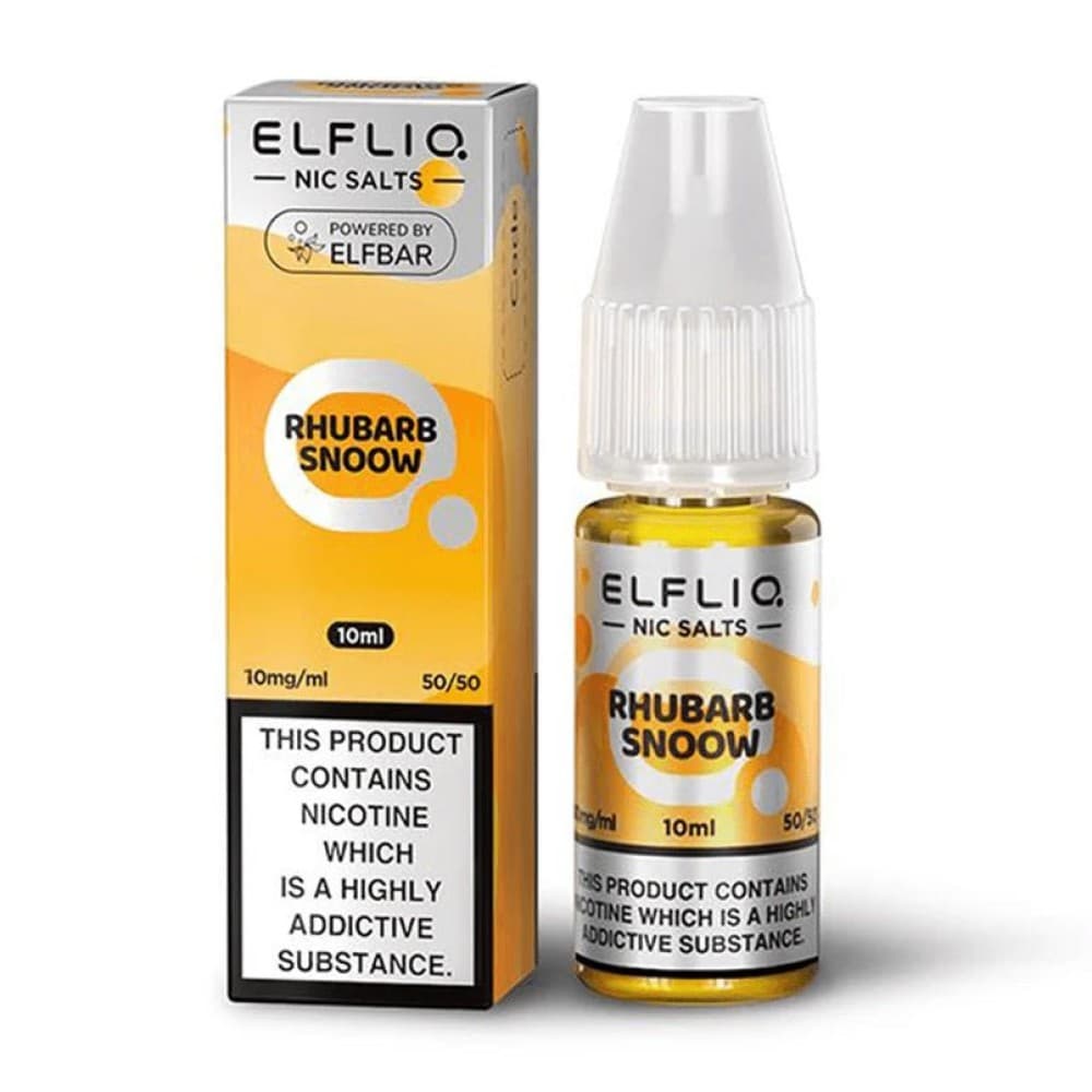 Rhubarb Snoow / 10mg Elf Bar Elfliq 10ml Nic Salt - Box of 10