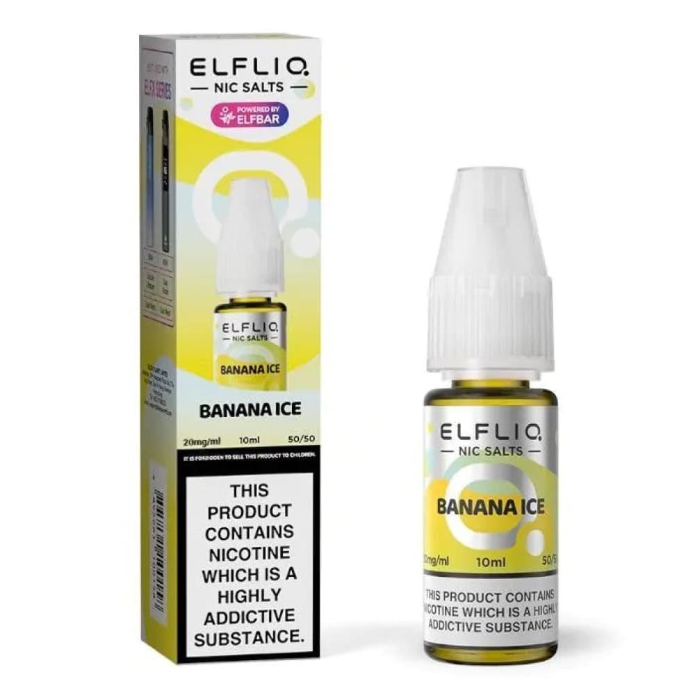 Banana Ice / 10mg Elf Bar Elfliq 10ml Nic Salt - Box of 10