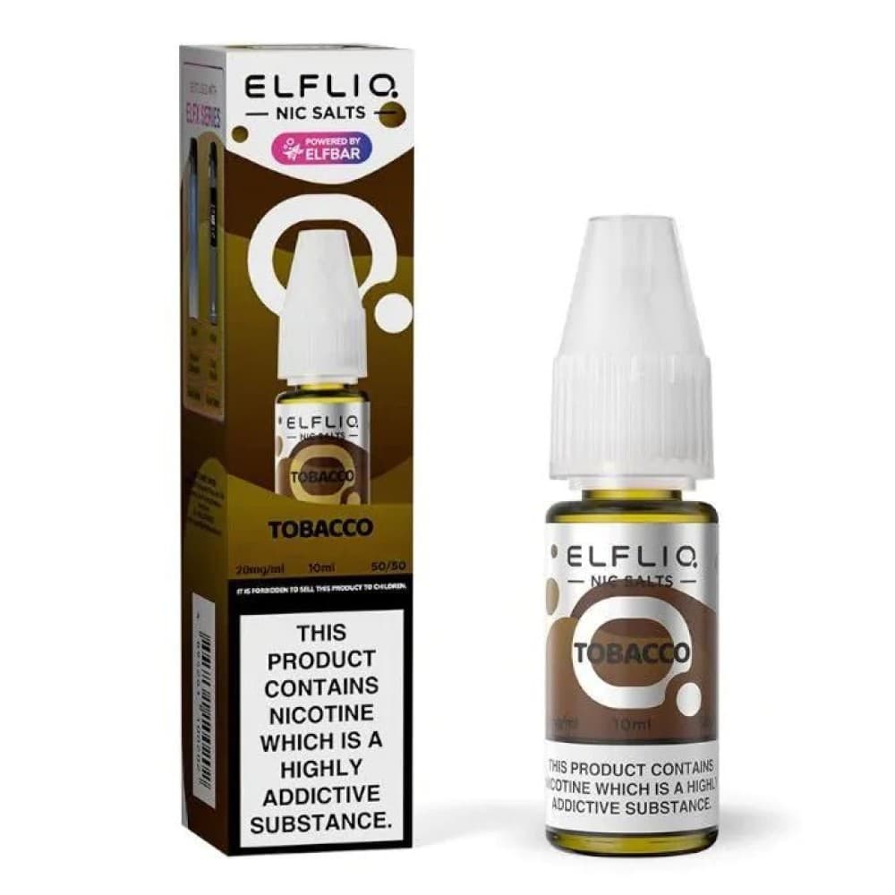 Tobacco / 10mg Elf Bar Elfliq 10ml Nic Salt - Box of 10