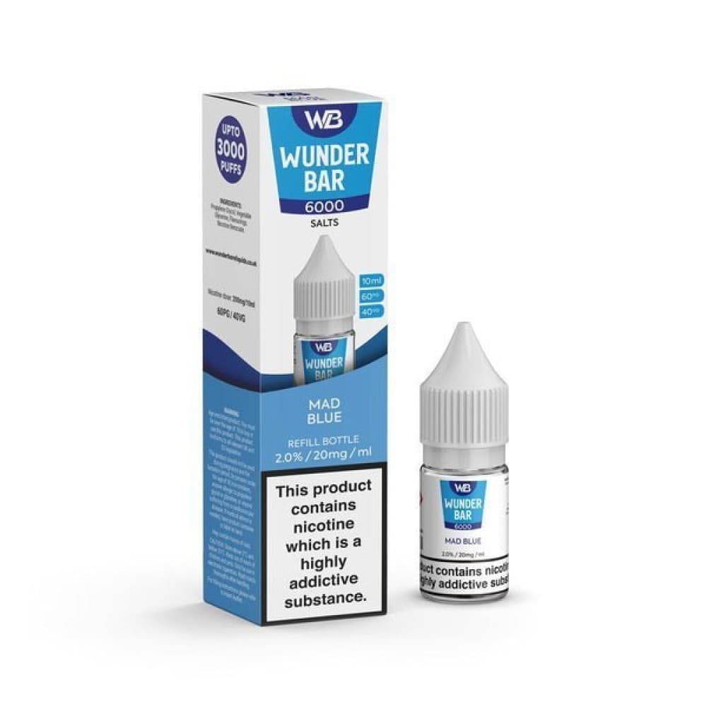 Mad Blue / 20mg Wundar Bar 6000 Nic Salt 10ml - Box Of 10