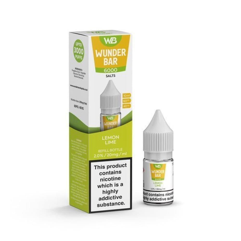 Lemon Lime / 20mg Wundar Bar 6000 Nic Salt 10ml - Box Of 10