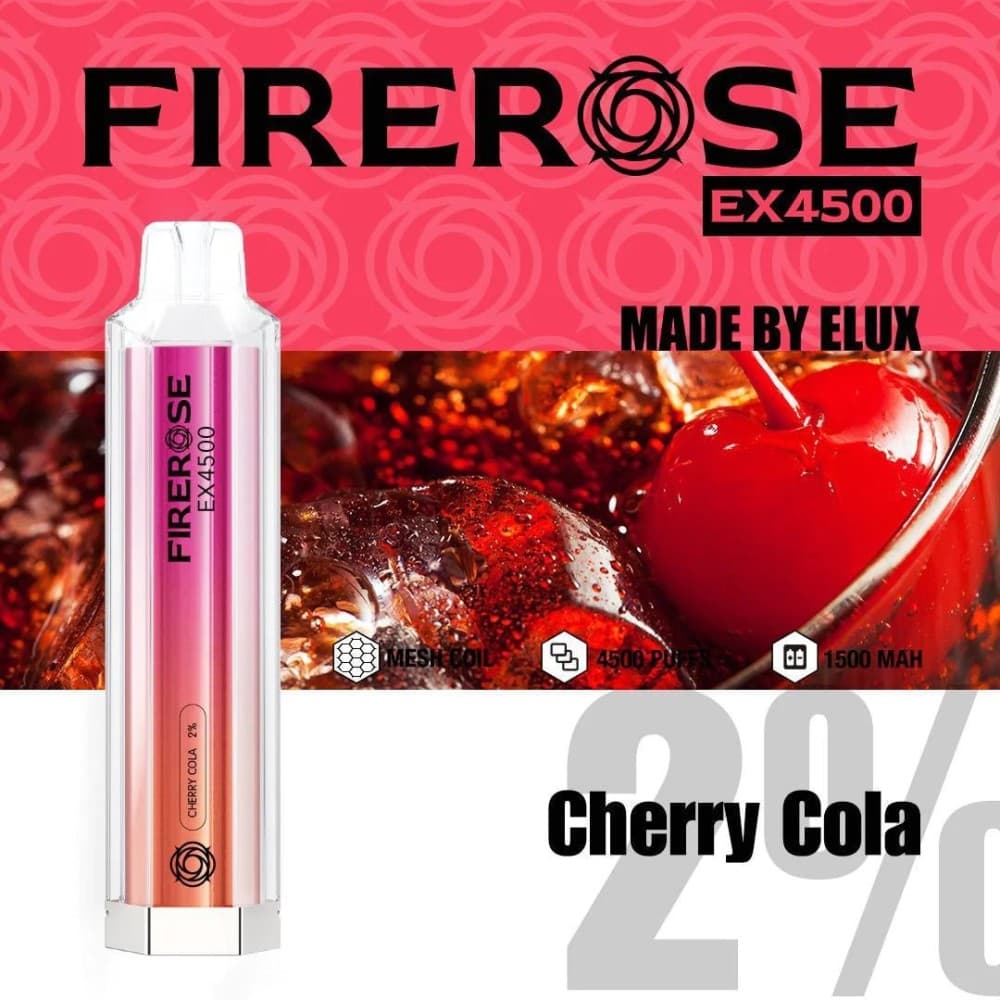 Cherry Cola Firerose EX4500 Prefilled Vape Kit - Box of 10
