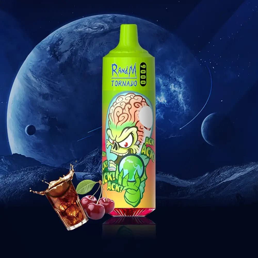 Cherry Cola *New* R and M Tornado 9000 Prefilled Vape Kit Box of 10
