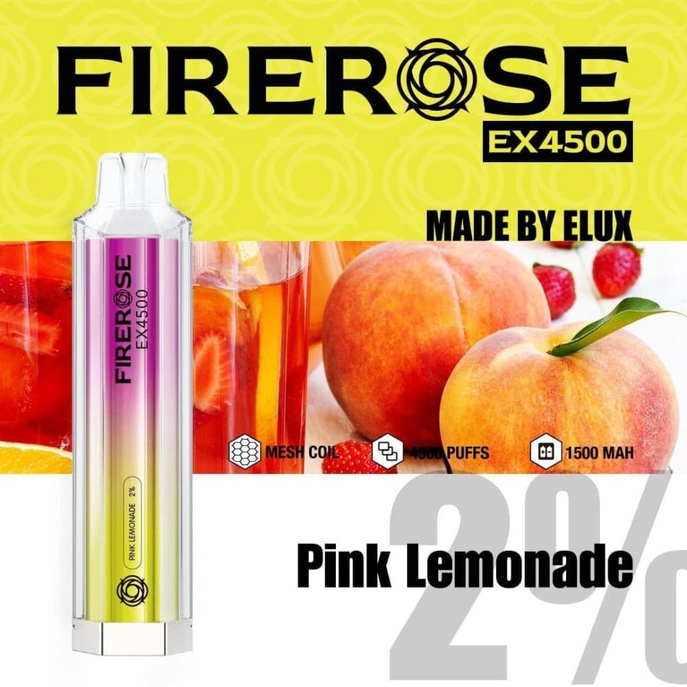 Pink Lemonade Firerose EX4500 Prefilled Vape Kit - Box of 10