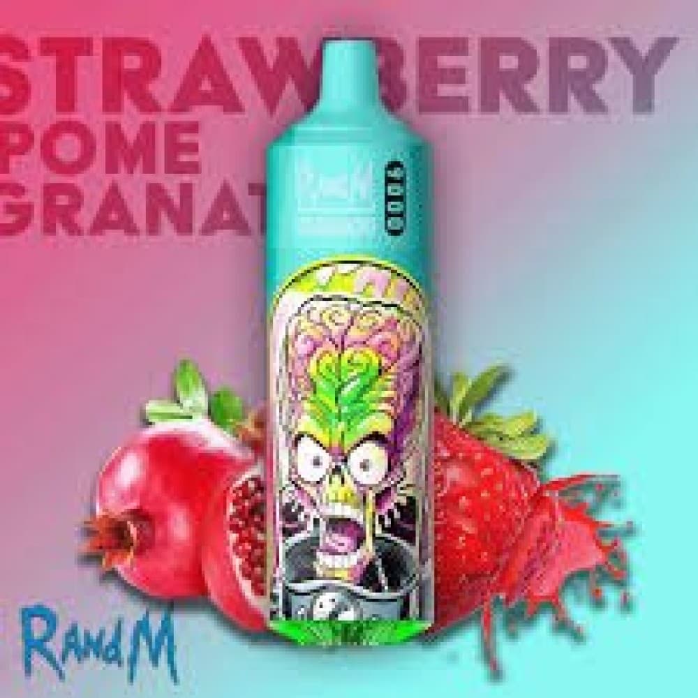 Strawberry Pomp R and M Tornado 9000 Prefilled Vape Kit Box of 10