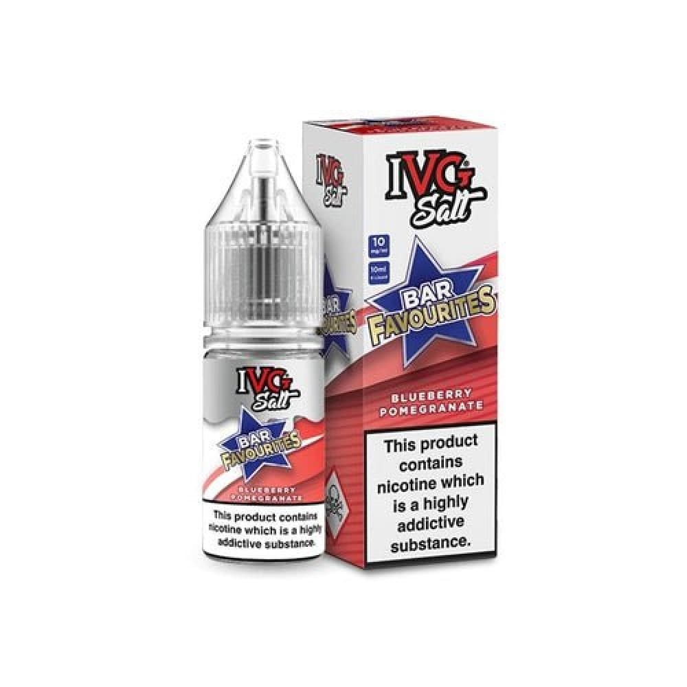 Blueberry Pomegranate / 10MG IVG Salt Bar Favourite 10ml E Liquid- Pack Of 10