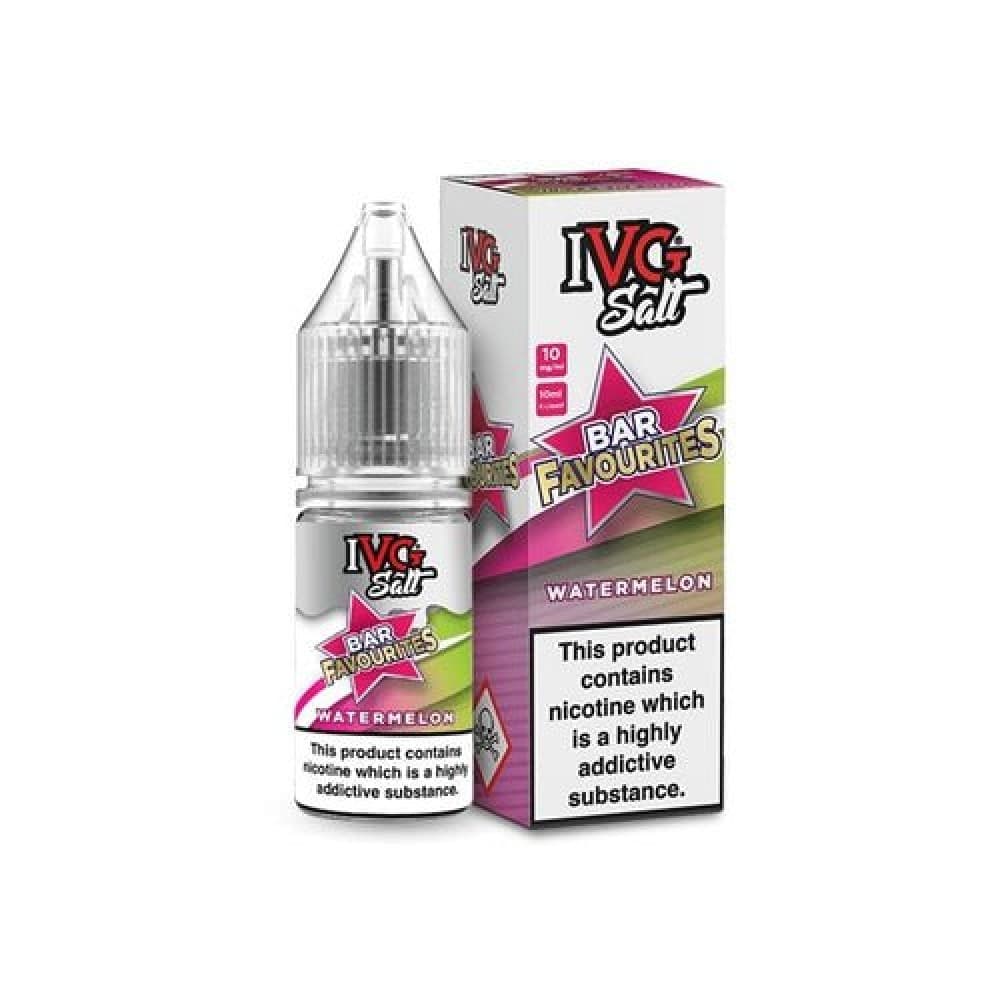 Watermelon / 10MG IVG Salt Bar Favourite 10ml E Liquid- Pack Of 10