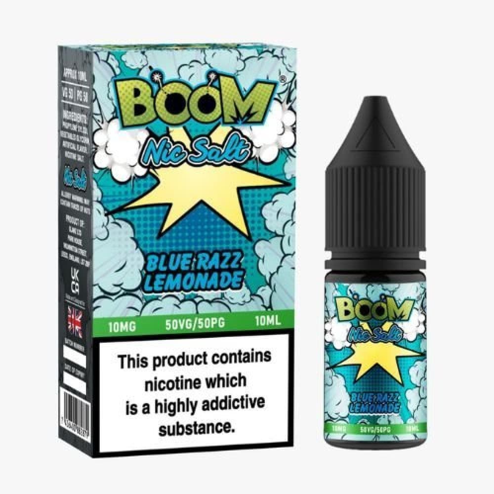 Blue Razz Lemonade / 10MG Boom Nic Salts 10ml E-liquids - Box of 5