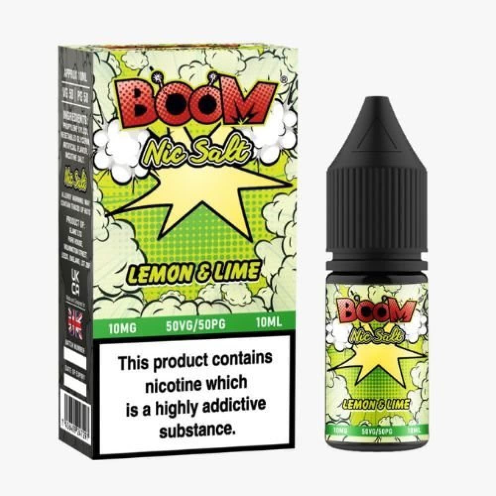 Lemon & Lime / 10MG Boom Nic Salts 10ml E-liquids - Box of 5