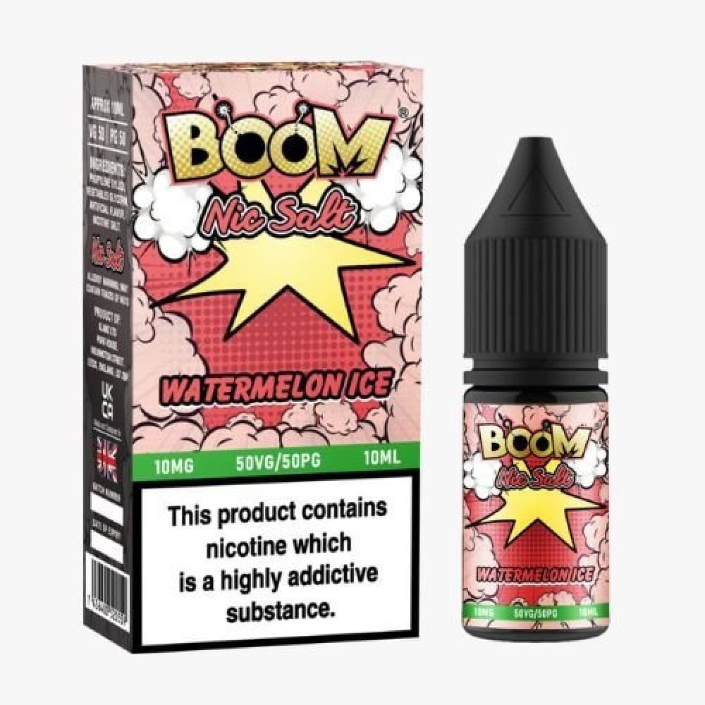 Watermelon Ice / 10MG Boom Nic Salts 10ml E-liquids - Box of 5