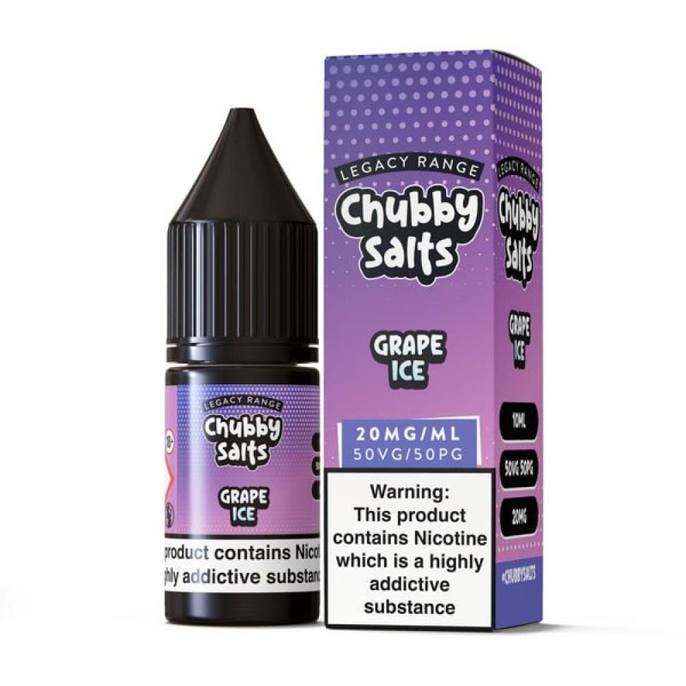 Grape Ice / 10MG Chubby Salt E-liquids Nic Salts-10ml- Box of 10