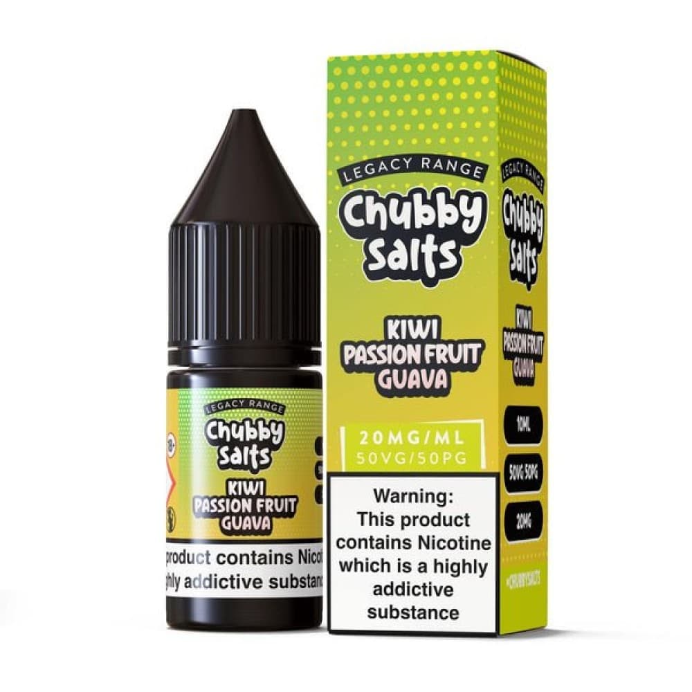 Kiwi Passion Fruit Guava / 10MG Chubby Salt E-liquids Nic Salts-10ml- Box of 10