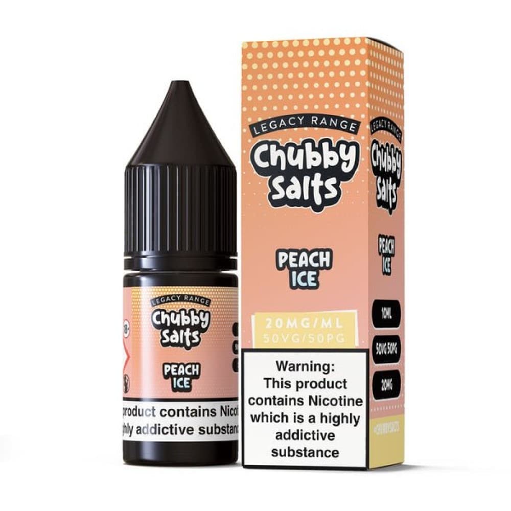 Peach Ice / 10MG Chubby Salt E-liquids Nic Salts-10ml- Box of 10