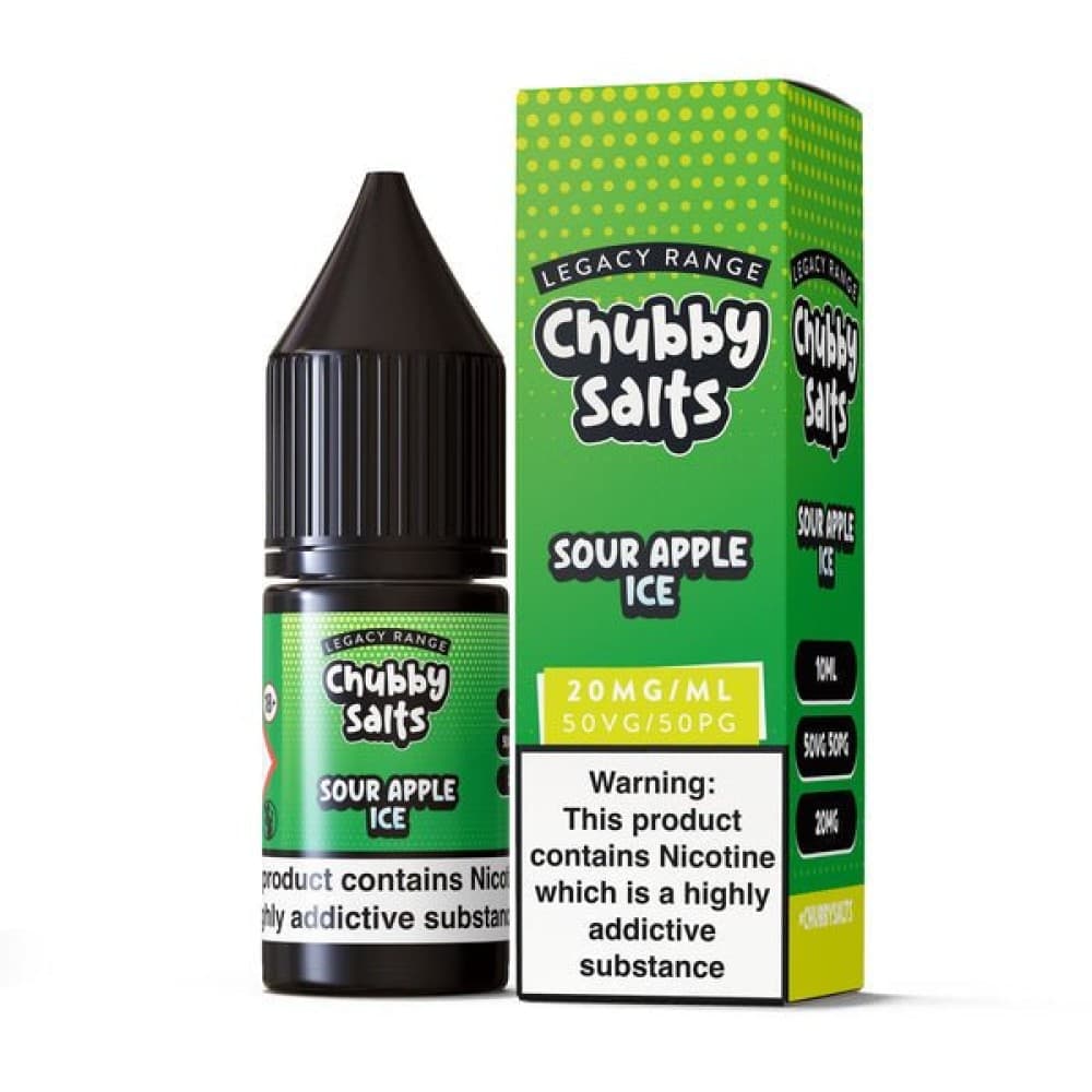 Sour Apple Ice / 10MG Chubby Salt E-liquids Nic Salts-10ml- Box of 10