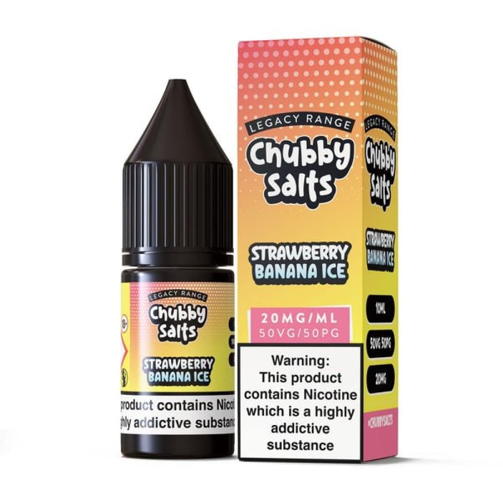 Strawberry Banana Ice / 10MG Chubby Salt E-liquids Nic Salts-10ml- Box of 10