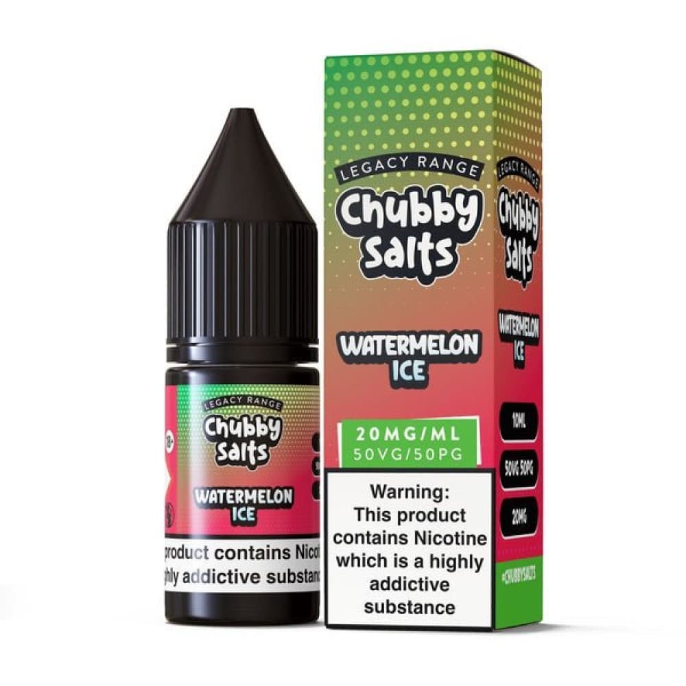 Watermelon Ice / 10MG Chubby Salt E-liquids Nic Salts-10ml- Box of 10