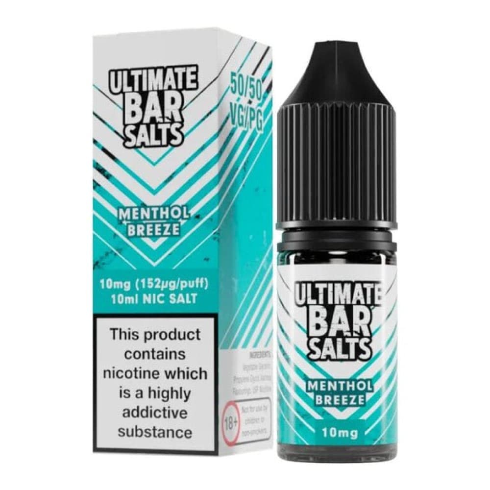 Menthol Breeze / 10MG Ultimate Bar Salt E-liquids Nic Salts-10ml- Box of 10