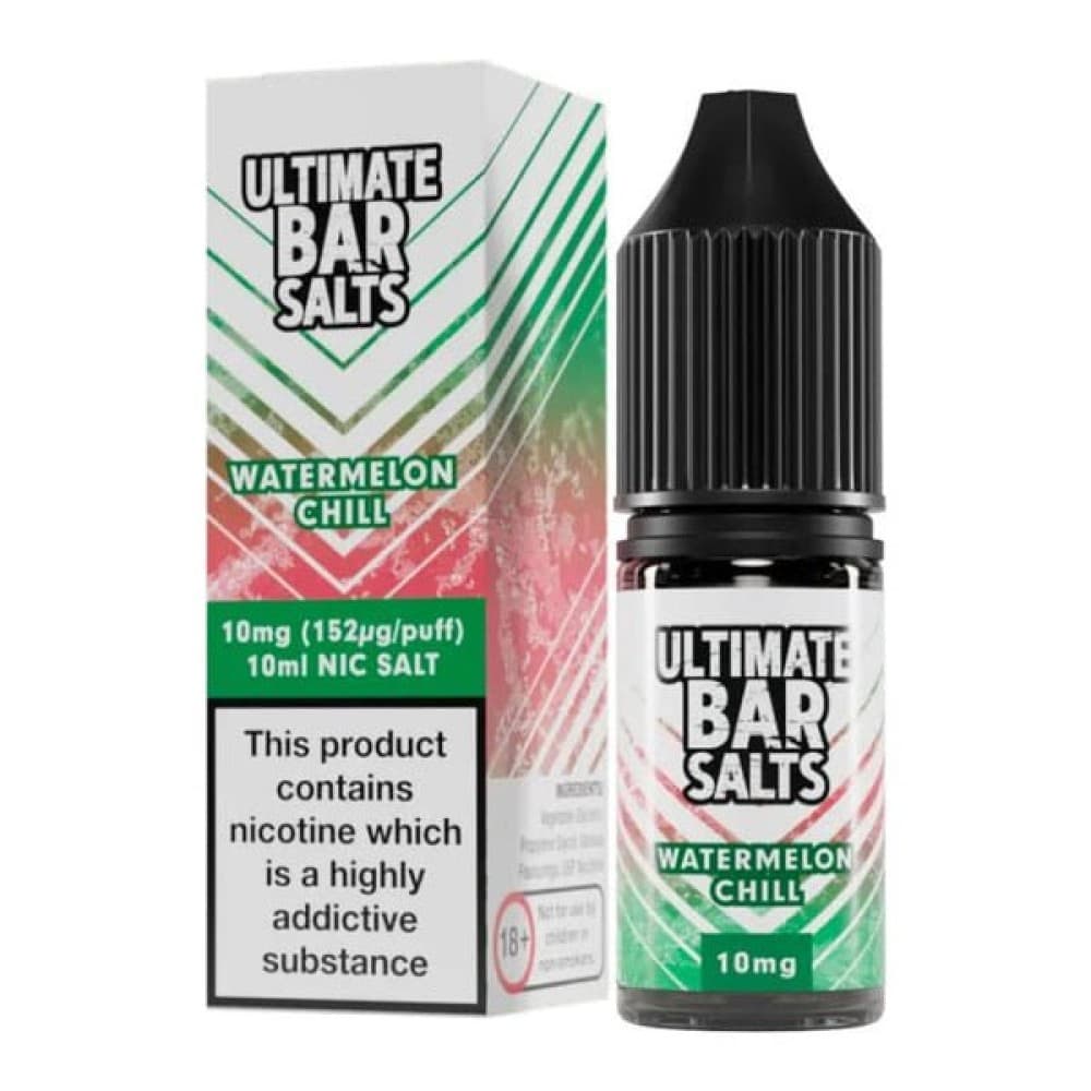 Watermelon Chill / 10MG Ultimate Bar Salt E-liquids Nic Salts-10ml- Box of 10