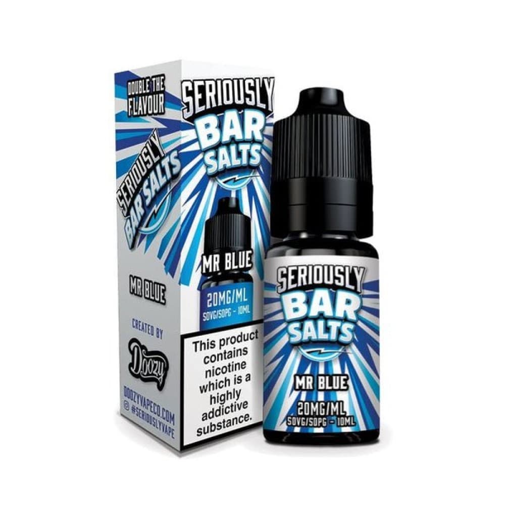 Mr Blue / 10MG Seriously Bar Salt E-liquids Nic Salts-10ml- Box of 10