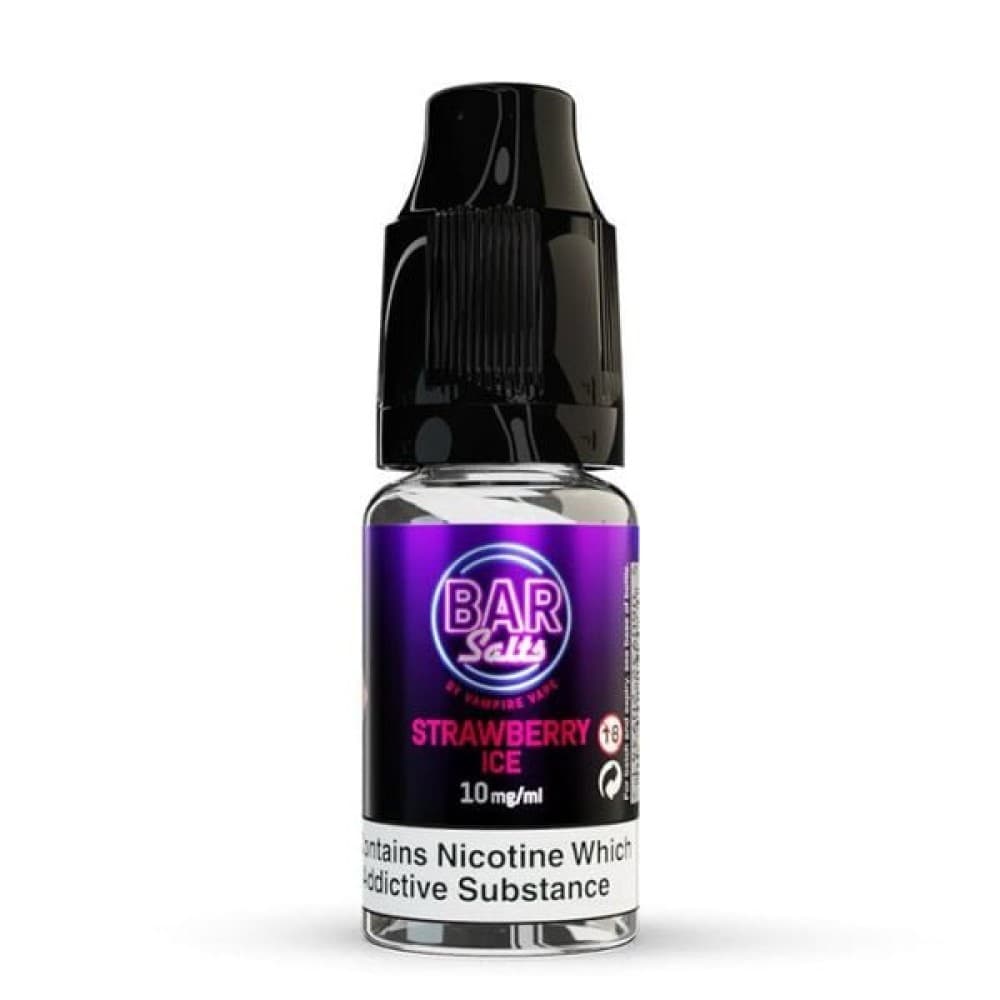 Strawberry Ice / 10MG Vampire Vape Bar Salt E-liquid Nic Salts-10ml- Box of 10