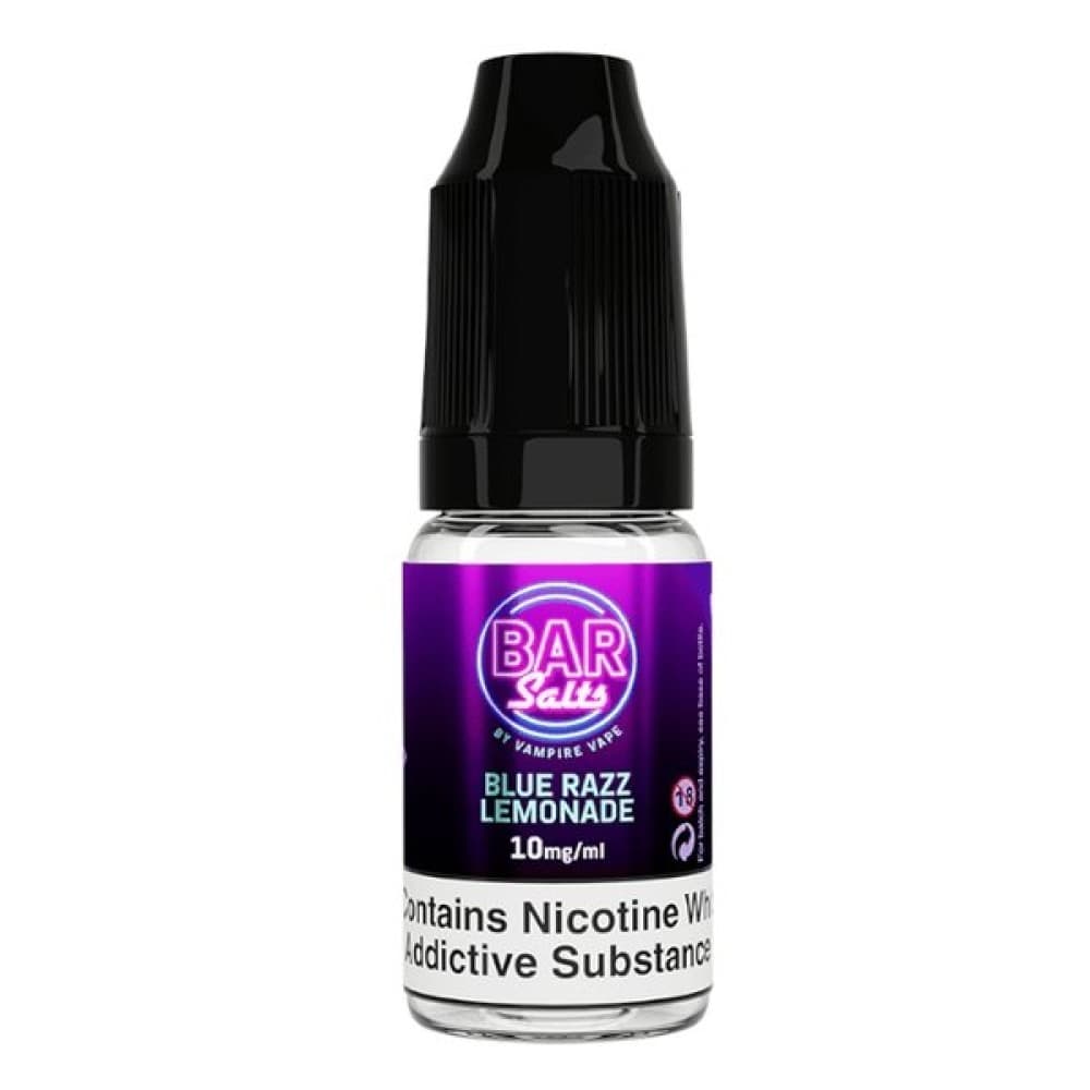 Blue Razz Lemonade / 10MG Vampire Vape Bar Salt E-liquid Nic Salts-10ml- Box of 10
