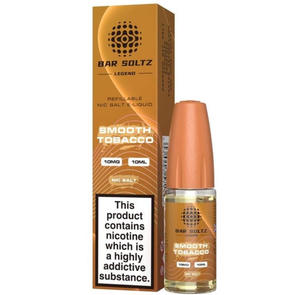 Smooth Tobacco / 10MG Bar Soltz Legend E-liquids Nic Salts 10ml- Box of 10