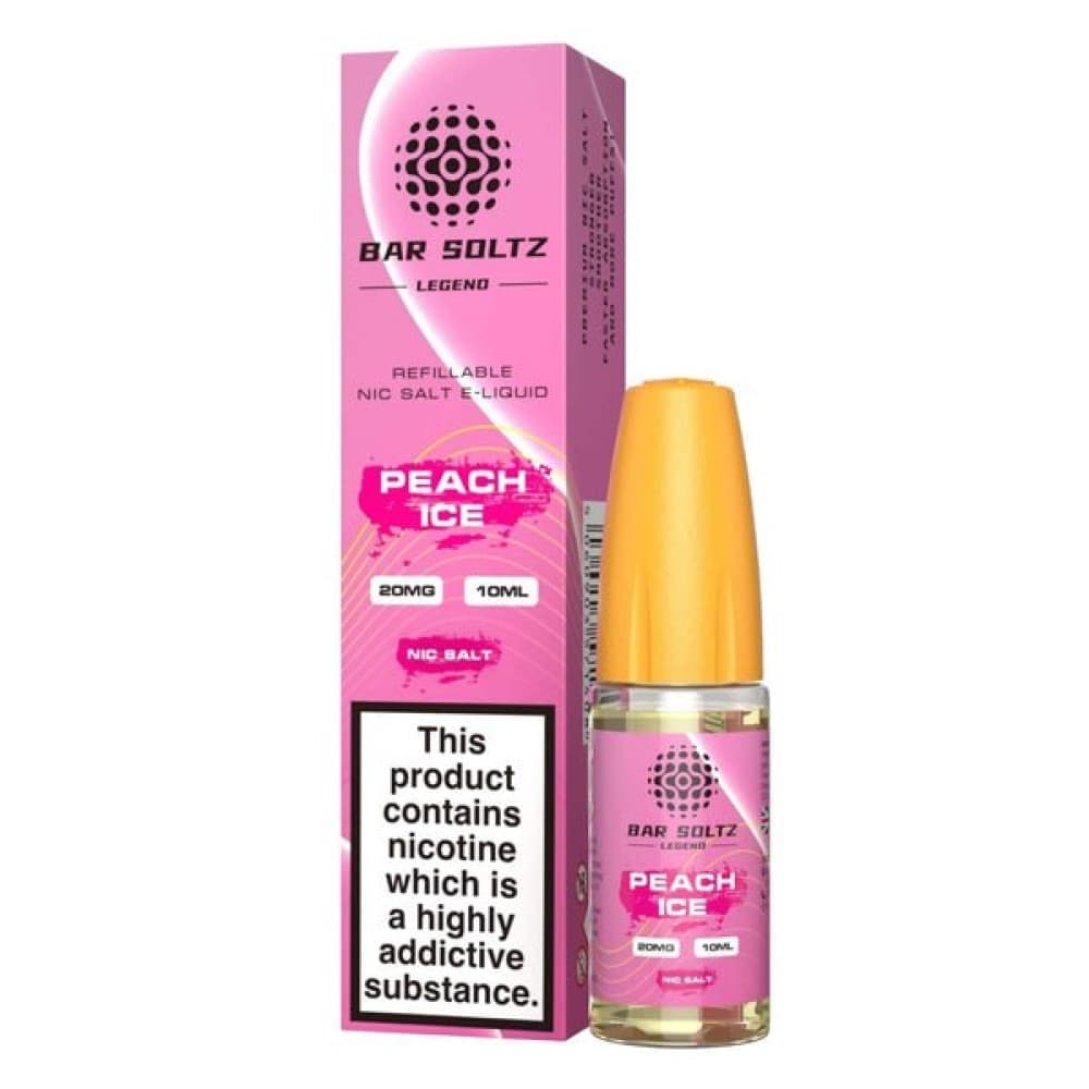 Peach Ice / 10MG Bar Soltz Legend E-liquids Nic Salts 10ml- Box of 10