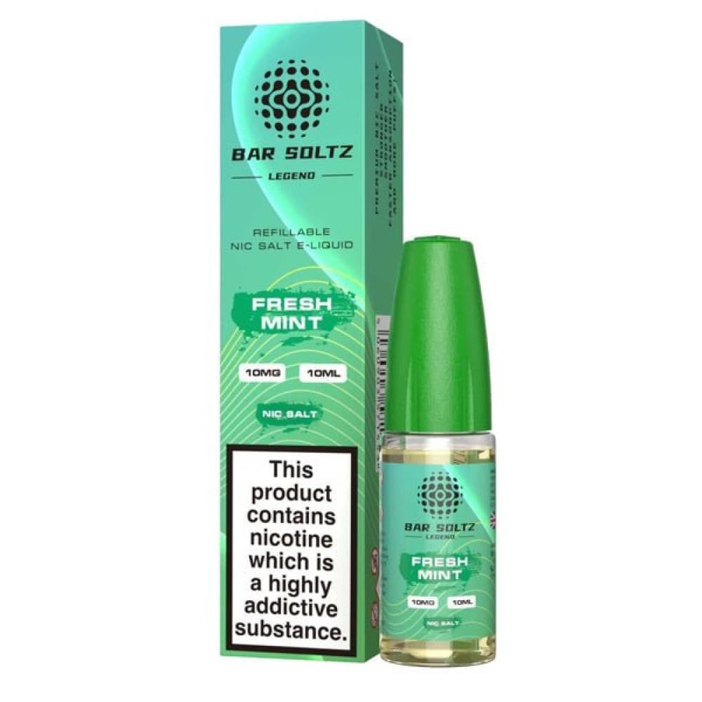 Fresh Mint / 10MG Bar Soltz Legend E-liquids Nic Salts 10ml- Box of 10