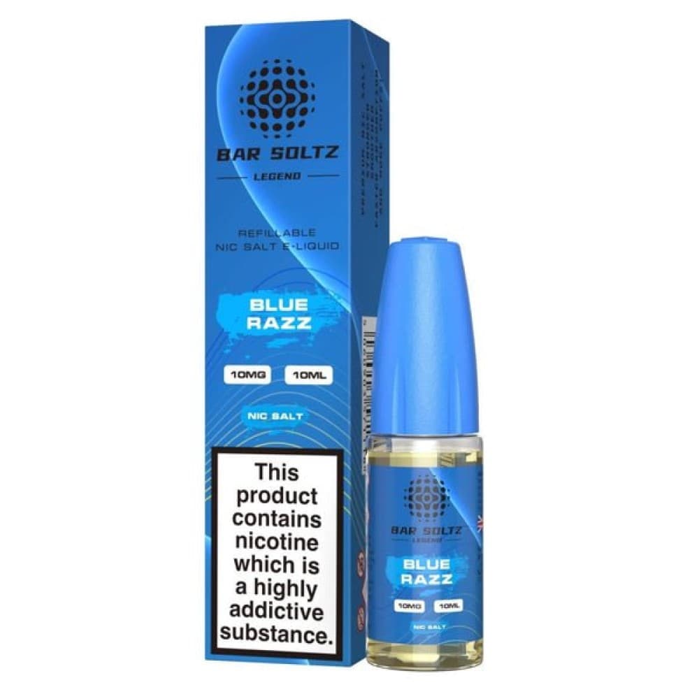 Blue Razz / 10MG Bar Soltz Legend E-liquids Nic Salts 10ml- Box of 10