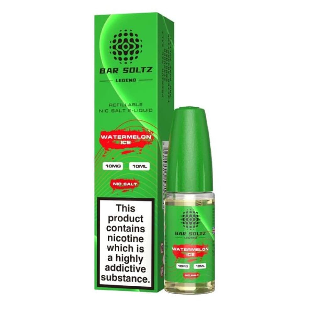 Watermelon Ice / 10MG Bar Soltz Legend E-liquids Nic Salts 10ml- Box of 10