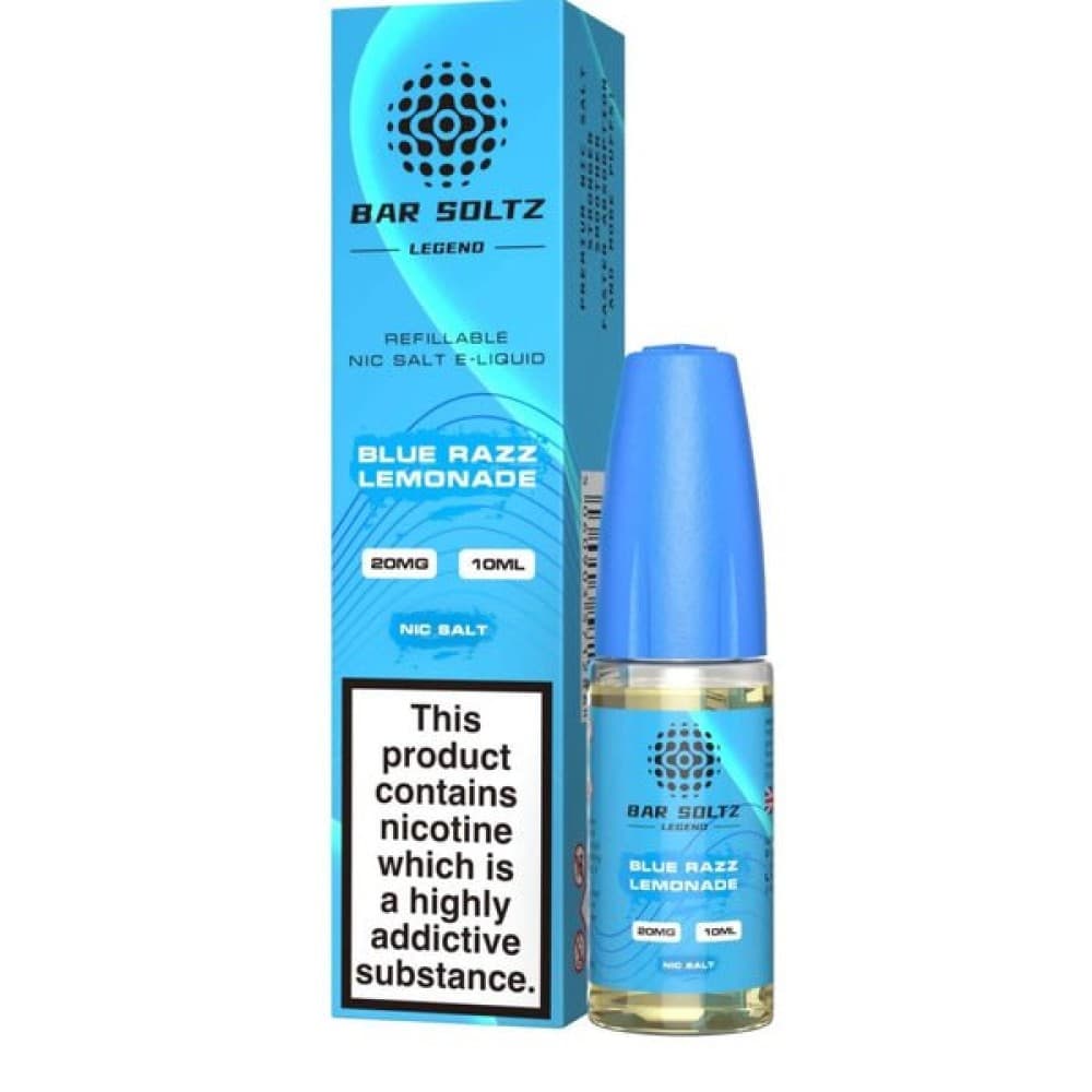 Blue Razz Lemonade / 10MG Bar Soltz Legend E-liquids Nic Salts 10ml- Box of 10