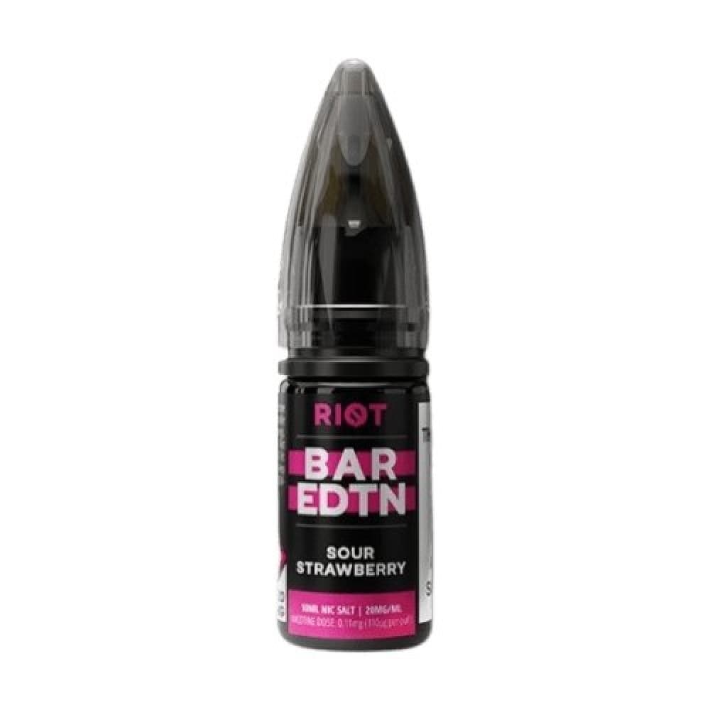 Sour Strawberry Riot Squad Bar Edition E-liquids Nic Salt 10ml- Box of 10